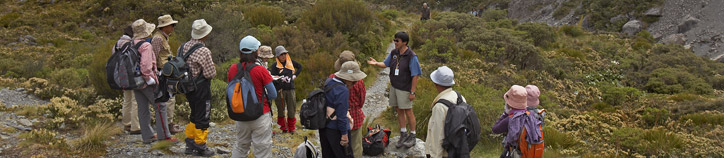 Japanese hiking group, Mt Cook. Image: Destination Mt Cook Mackenzie Japanese hiking group, Mt Cook. Image: Destination Mt Cook Mackenzie